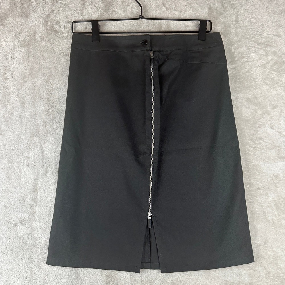 Lauren Ralph Lauren Petite Black Zip Midi‎ Skirt Size 6 Petite